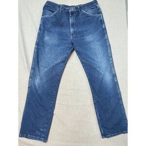 Wrangler Authentic Jeans Men's 36x32 Blue Denim Pants USED